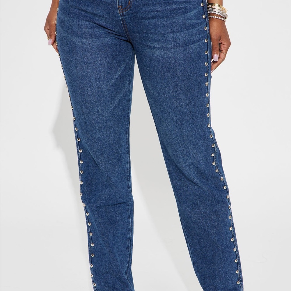 Fashion Nova Blue Straight Leg Jeans